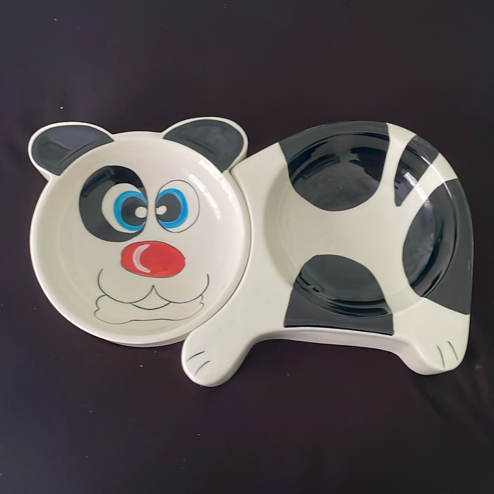 Two piece ceramic dog dish - Florida Marketplace